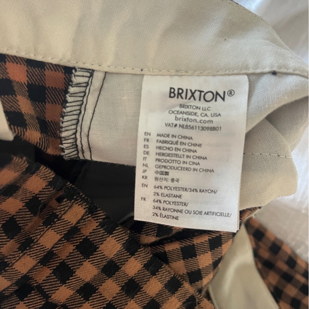 Brixton Fall Checkered Pants - Picture 10 of 11